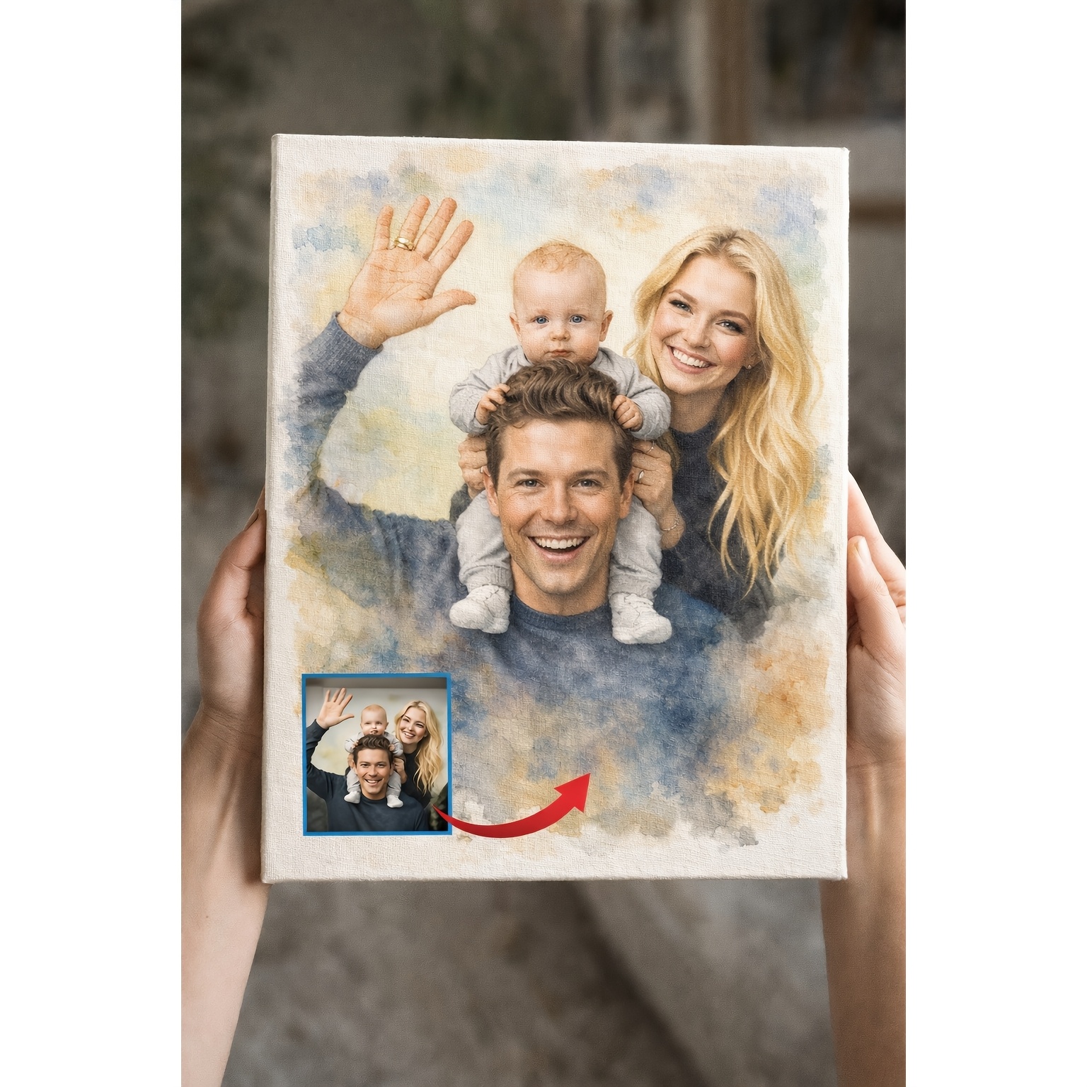 Custom Watercolor Portrait from Photo